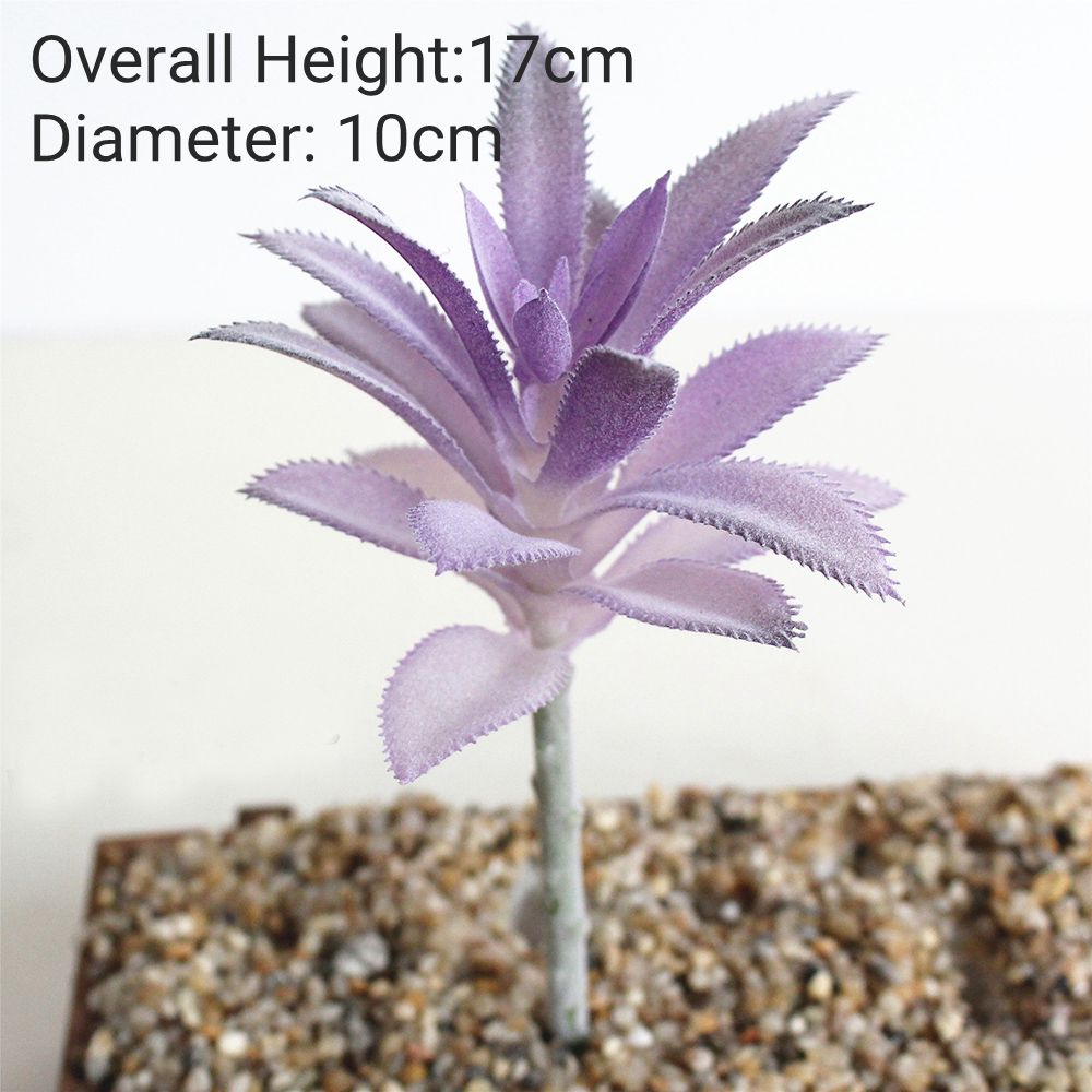 Purple Artificial Succulent Plants 39 Styles Diy Wall Flower Arrangement Home Garden Decoration Fake Flocking Plants - 20