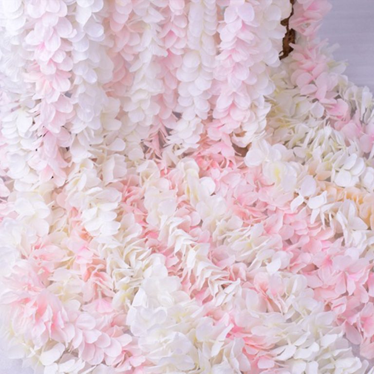 Artificial Cherry Blossom Garland 100cm Silk Sakura Vine For Wedding Decor