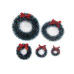 3-10pcs Mini Natural Sisal Wreaths Christmas Decorations For Home Small Ornament Xmas Tree Pendant 3-9cm - 6