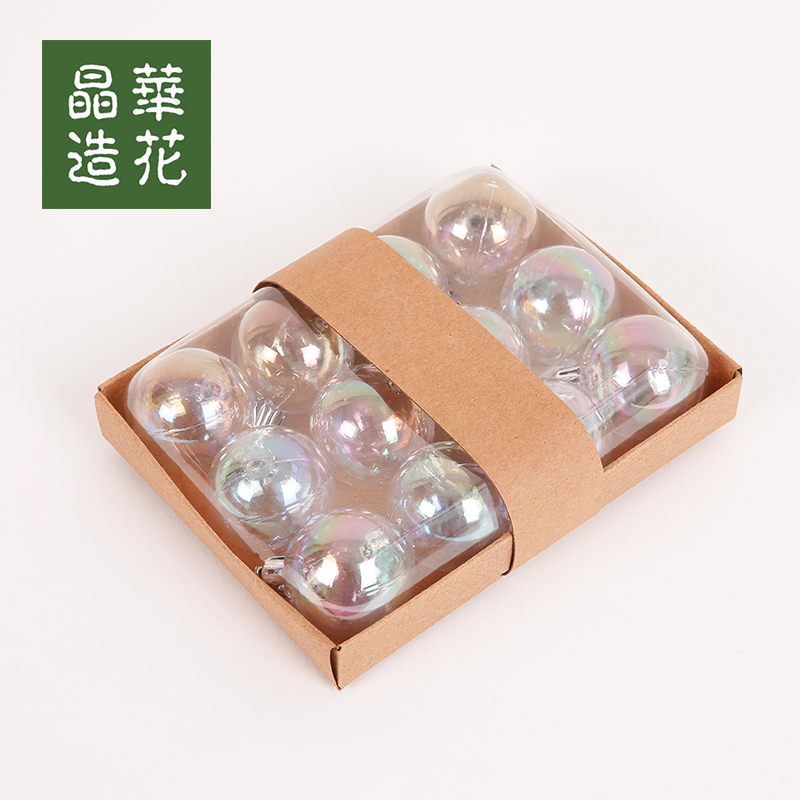 Transparent Christmas Ball Ornaments Colorful Holiday Bubble Set For Festive Home Decoration - 7