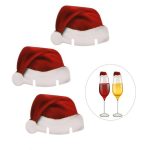 10pcs Pack Xmas Christmas Decorations For Home Table Place Cards Santa Hat Wine Glass Decor Year Party - 4