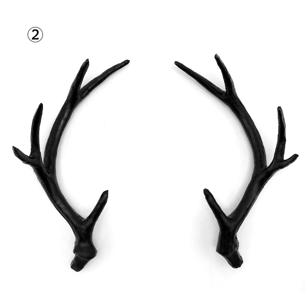 Black Antler Headdress Deer Horn Headband Cosplay Party Accessory Diy Christmas Decoration Photo Prop Gift - 9