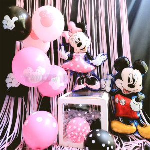 14pcs Lot Mickey Minnie Mouse Balloons Birthday Party Decor Baby Shower 32inch Number Balloon Polka Dot Globos - 2