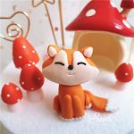 Sitting Fox House Cake Toppers Boy Girl Birthday Dessert Decoration For Children's Day Party Lovely Gifts - 2