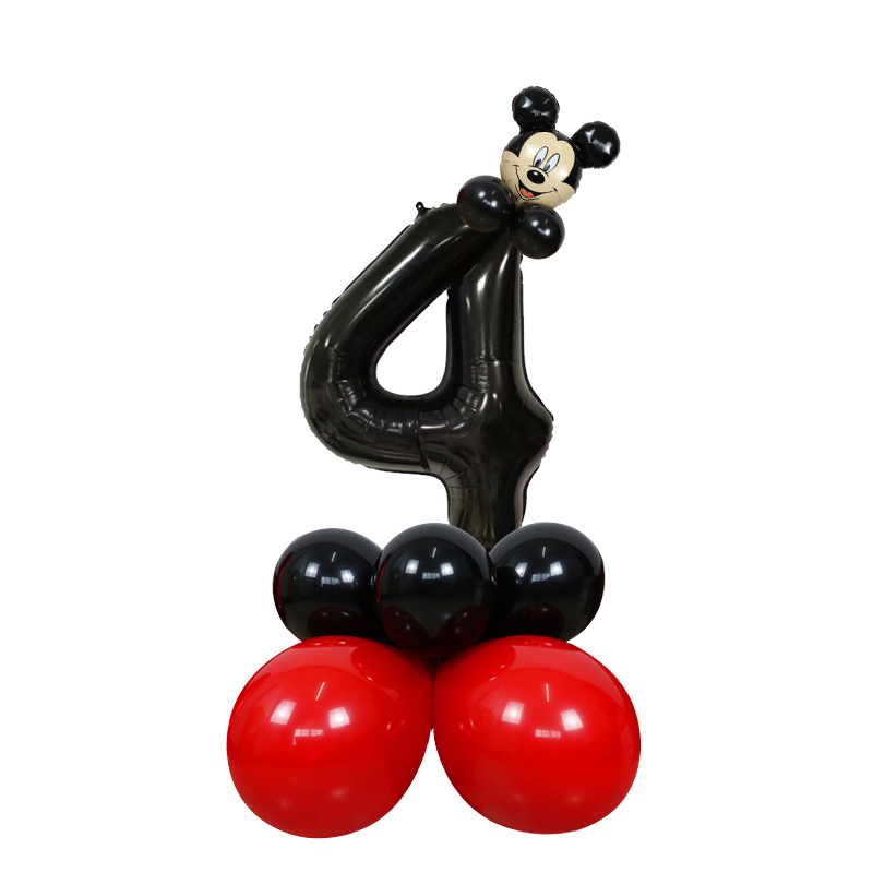 Mickey Minnie 30inch Red Foil Number Balloons 20pcs Set For 1st Birthday Baby Shower Kids Party Decorations And Toys - 13