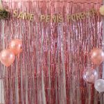 1m 2m Rose Gold Metallic Foil Tinsel Fringe Curtain Door Rain Wedding Decoration Birthday Party Backdrop Background Photo Props