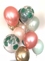 Leaf Latex Balloon Tropical Party Decorations Green Leaves Balloons Wedding Hawaiian Aloha Birthday Globos - 4