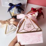 Gem Tower Bronzing Candy Box Small Cardboard Wedding Card Gift Packaging Event & Party - 3