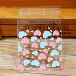 50 100pcs Small Cute Self Adhesive Plastic Bag Heart Pattern Wedding Birthday Party Favor Cookie Candy Gift Packaging Opp Bags - 4