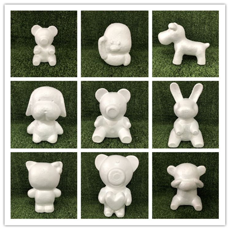 Diy Christmas Craft Kit 13 Style Modelling White Styrofoam Foam Bear Rose Balls For Party Decorations And Gifts - 12