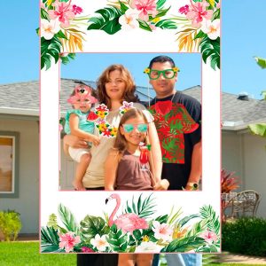 Beach Hawaii Party Pink Flamingo Tropical Decorations Funny Glasses Pineapple Sunglasses Summer Luau Hawaiian Event - 2
