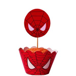 Cute Avengers Spider Batman Heroes Label Paper Cupcake Wrappers And Toppers Birthday Party Decoration Kids Baby Shower - 2