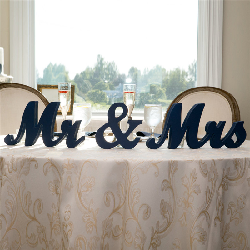 Wooden Wedding Decoration Letters Alphabet Word Mr & Mrs Free Standing Party Vintage Table Decor - 6
