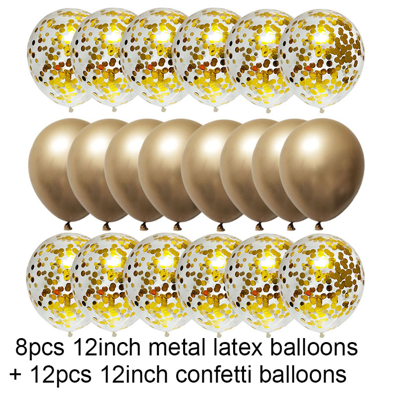 Metallic Blue Gold Balloons For Birthday Parties Kids Adult Events Inflatable Decoration - 13