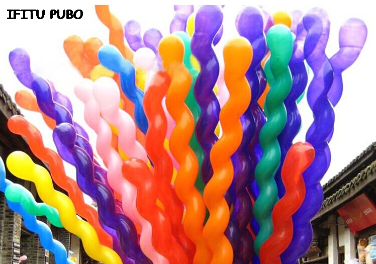 50pcs Giant Spiral Latex Balloons Helium Quality Perfect For Birthday Wedding Party Decorations - 4