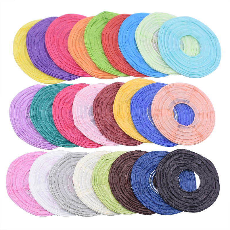 10 15 20 25 30cm Colorful Chinese Paper Lanterns For Wedding Birthday Decor Diy Lampion Hanging Ball Holiday Party Supplie - 5