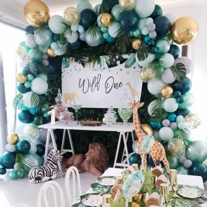 Patimate Woodland Tableware Jungle Safari Party Decoration Animals Happy 1st Birthday Decor Kids Animal - 2