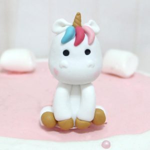 Rainbow Unicorn Cake Topper Birthday Wedding Flags Cloud Balloon Flag Party Baking Decoration - 2