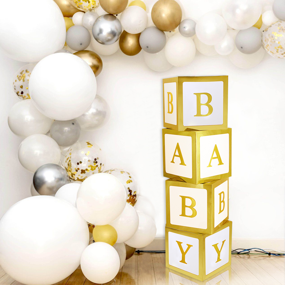 Unisex Baby Shower Transparent Gift Box Decoration Christening Birthday Party Decor For Boy Or Girl - 14