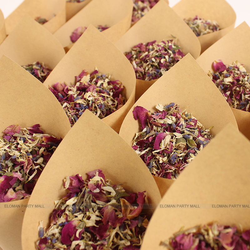 Biodegradable Eloman Dried Rose Petals 100 Natural Wedding And Birthday Party Confetti 1l Bag - 11