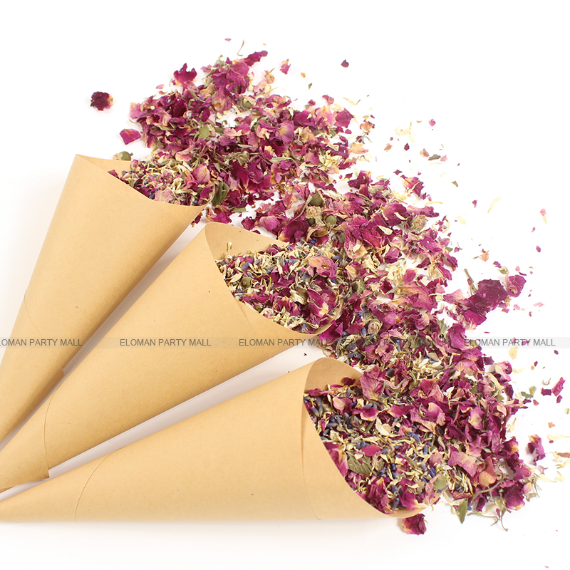 Biodegradable Eloman Dried Rose Petals 100 Natural Wedding And Birthday Party Confetti 1l Bag - 10