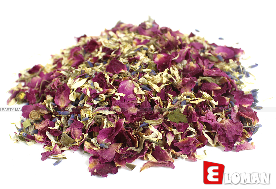 Biodegradable Eloman Dried Rose Petals 100 Natural Wedding And Birthday Party Confetti 1l Bag - 9