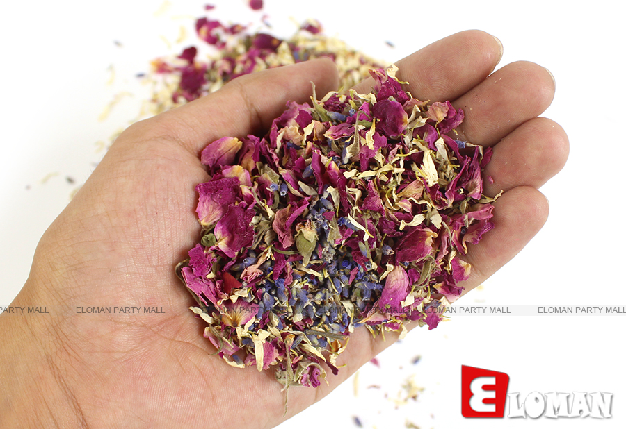 Biodegradable Eloman Dried Rose Petals 100 Natural Wedding And Birthday Party Confetti 1l Bag - 8