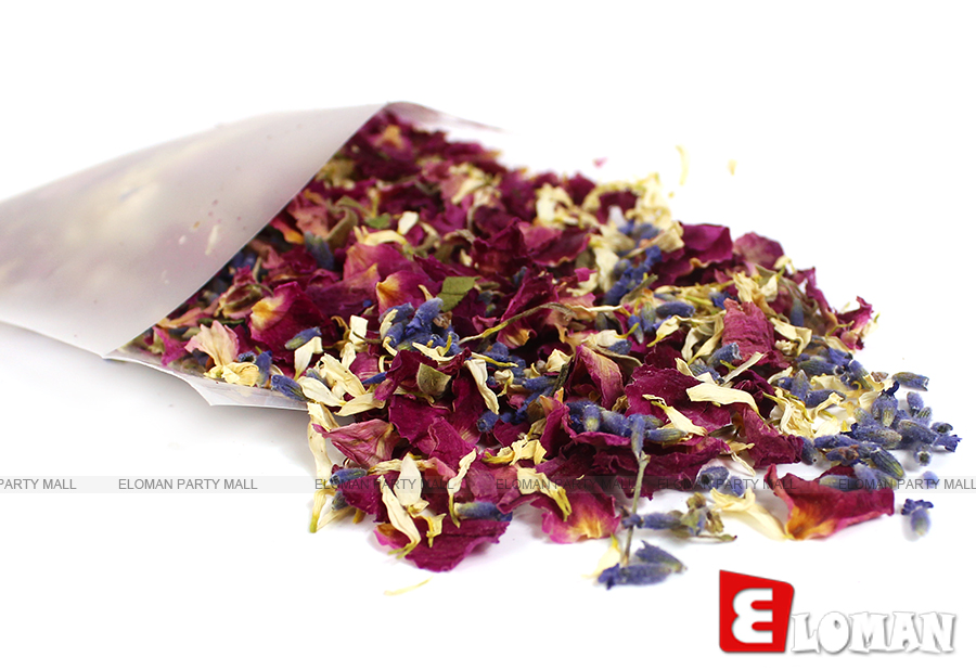 Biodegradable Eloman Dried Rose Petals 100 Natural Wedding And Birthday Party Confetti 1l Bag - 7