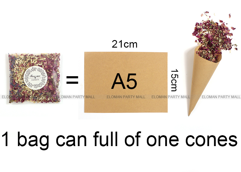 Biodegradable Eloman Dried Rose Petals 100 Natural Wedding And Birthday Party Confetti 1l Bag - 6