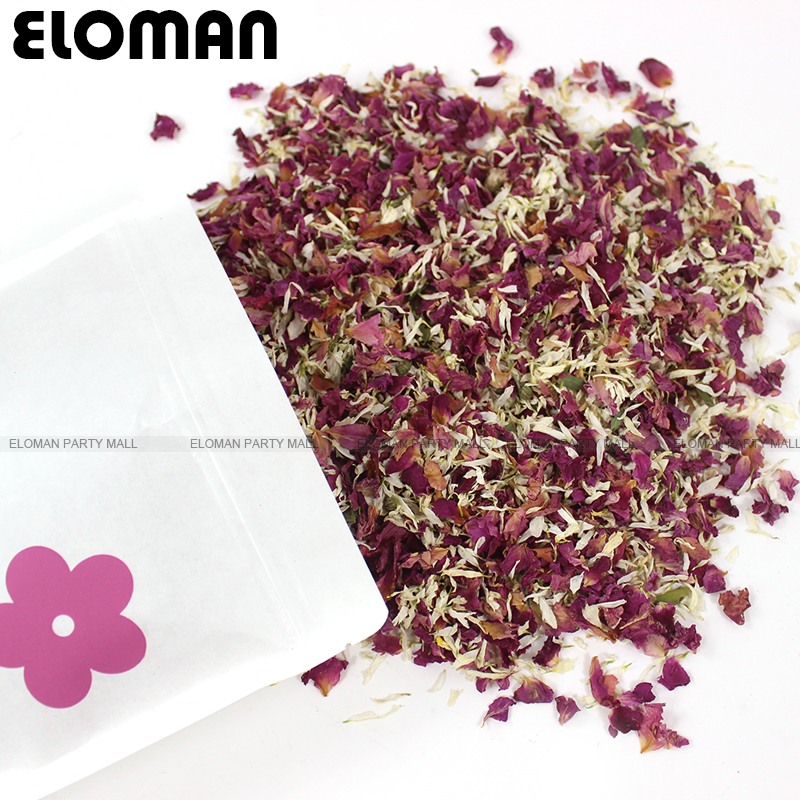 Biodegradable Eloman Dried Rose Petals 100 Natural Wedding And Birthday Party Confetti 1l Bag - 4