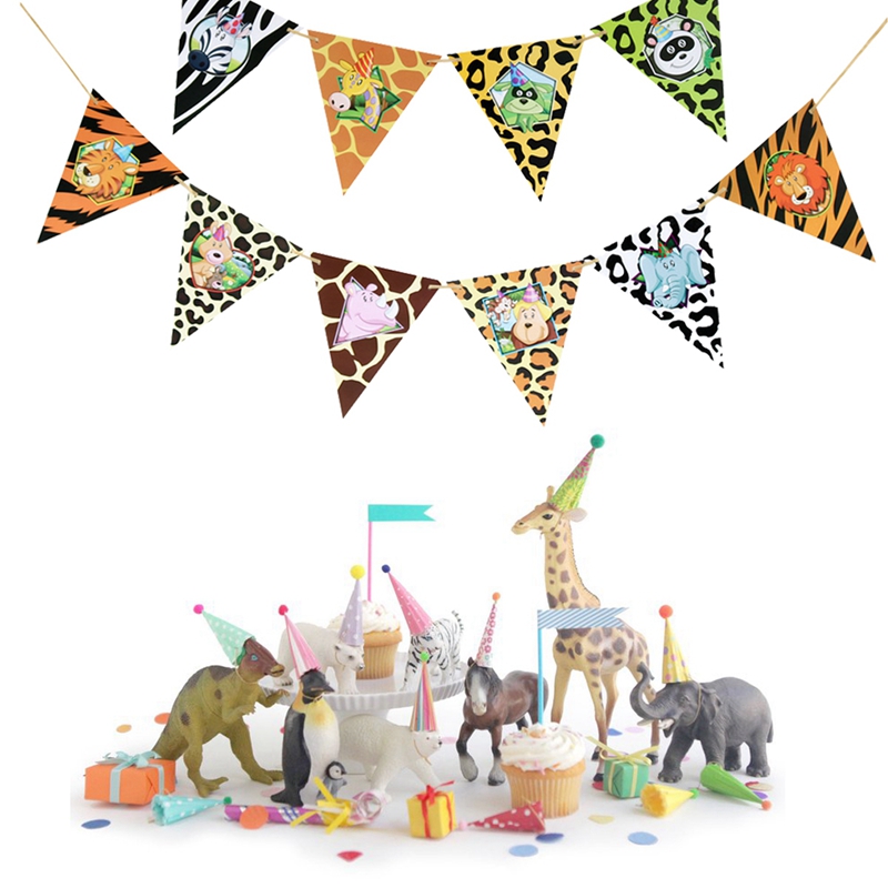 Fengrise Jungle Safari Theme Animal Banner Baby Boy Shower Decorations Birthday Party Favors - 13