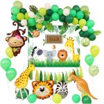 Jungle Party Animal Foil Balloons Zoo Theme Birthday Decoration Kids Safari Decor - 2