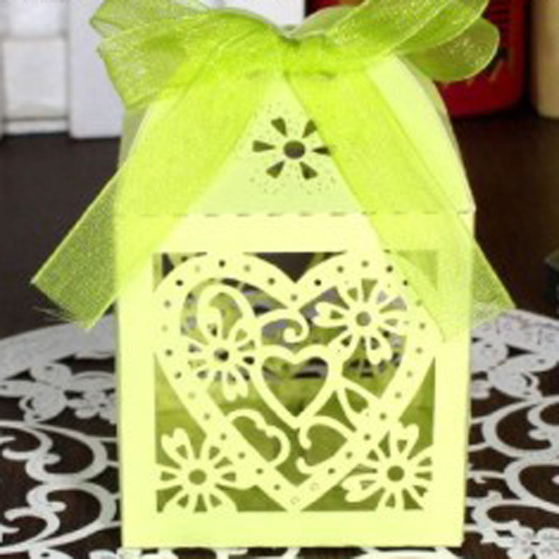 10piece Hollow Heartshaped Laser Cut Candy Boxes Set With Ribbons For Weddings Baby Showers Party Favors And Gifts - 18