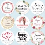 100 Customized Add Your Names And Date Wedding Stickers Invitations Seals Candy Favors Gift Boxes Labels On White Adhesive - 4