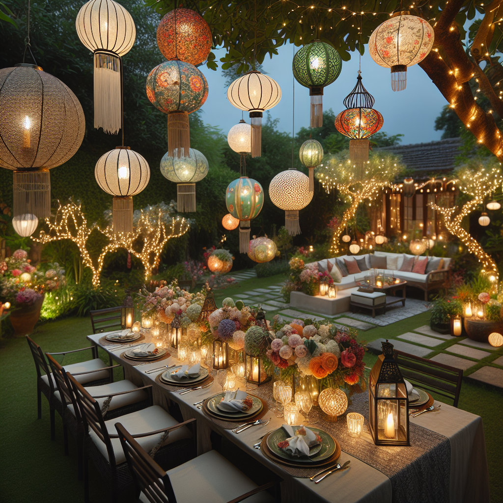 Creative Tips for Using Lanterns for Outdoor Party Decorations  
