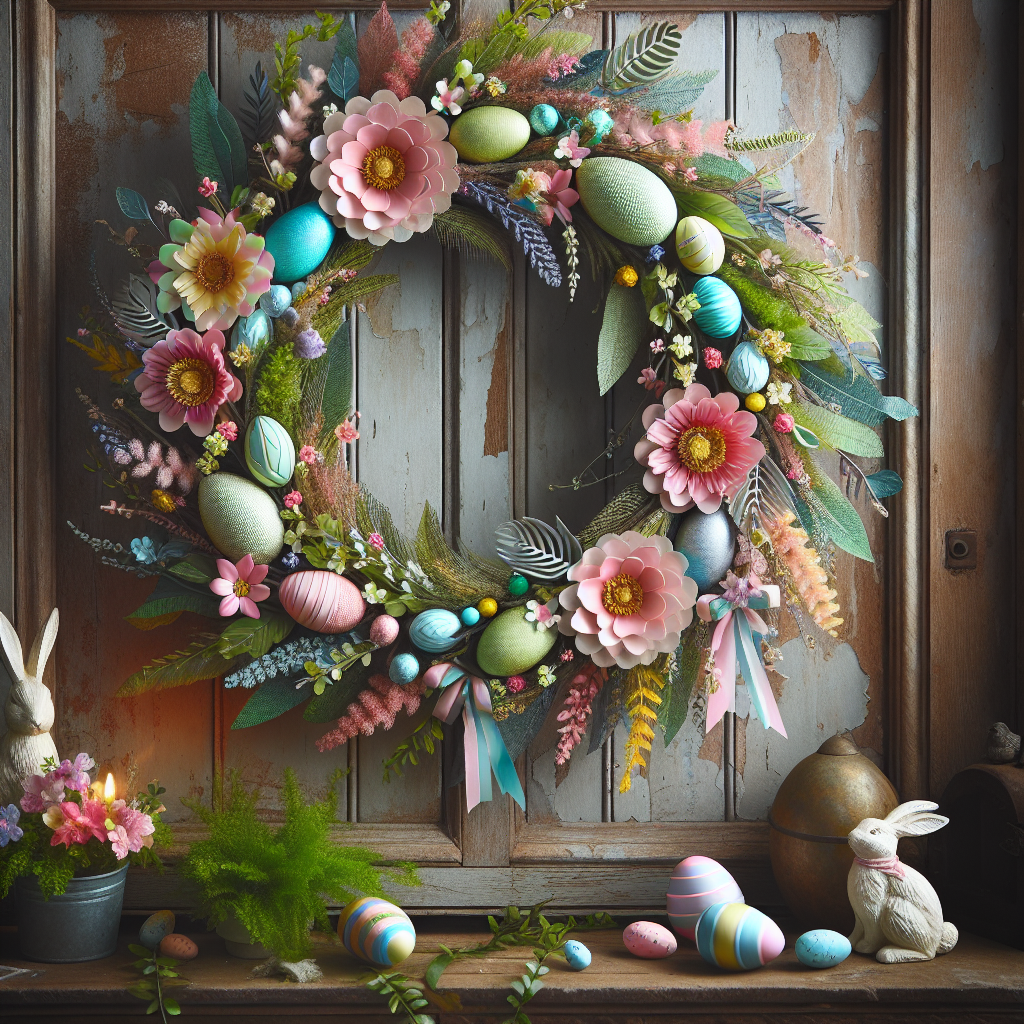 Exploring the Aesthetic Appeal of Customizable Metal Floral Wreaths for Easter Celebrations  
