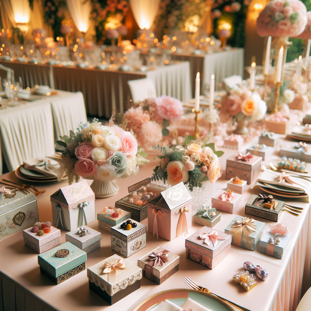 Elegant Wedding Favor Candy Boxes for Bridal Showers: A Stylish Addition to Your Celebration  