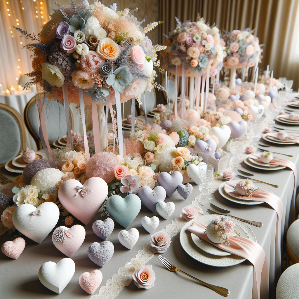 Dive Into DIY Heart-Shaped Styrofoam Craft Ball Centerpiece Ideas for Weddings  