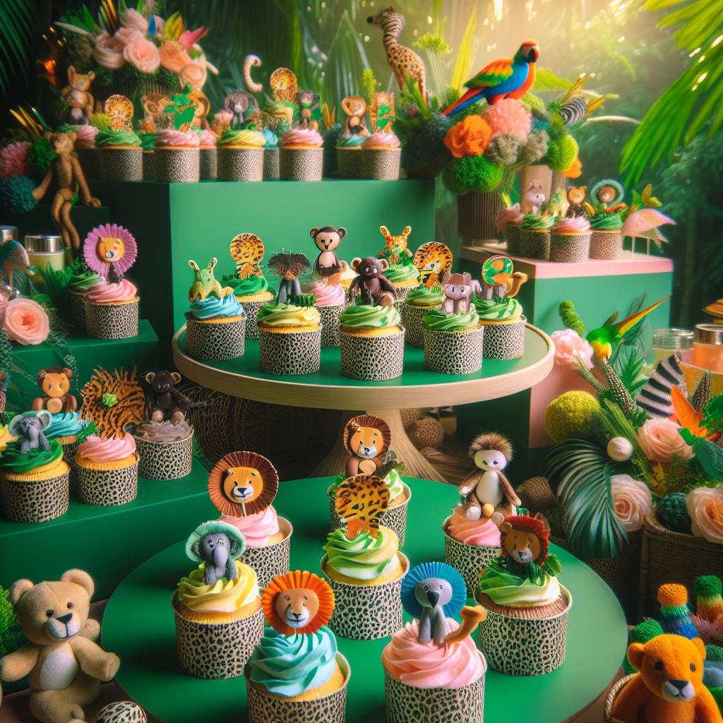 Fun Cupcake Accessories for Jungle-themed Events  