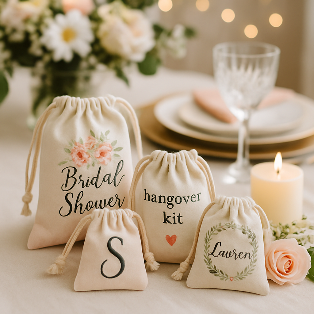 Custom Muslin Bags: The Perfect Packaging For Bridal Shower Party Favors Custom Muslin Bags: The Perfect Packaging For Bridal Shower Party Favors
