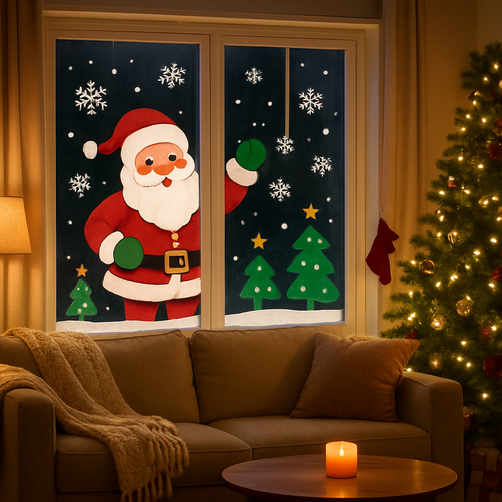 Transform Your Home with Removable Santa Claus Window Stickers for Christmas Decorations  