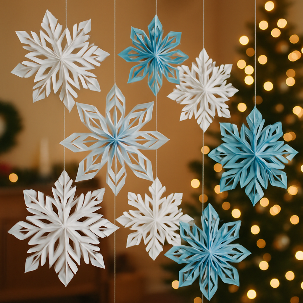 Diy 3D Snowflake Paper Garlands for Holiday Décor: A Step-by-Step Guide Diy 3D Snowflake Paper Garlands for Holiday Décor: A Step-by-Step Guide