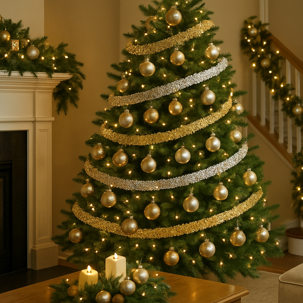 Layering Techniques to Elevate Your Christmas Decorations with Silver and Gold Garland  